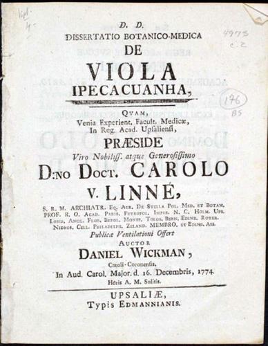 ... de Viola Ipecacuanha, ... cover